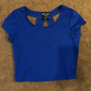 Blue crop top